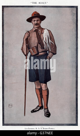 LORD Robert Stephenson Smyth BADEN-POWELL esercito Inglese e Capo scout data: 1857 - 1941 Foto Stock