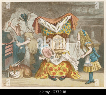 Alice nel paese delle meraviglie con la duchessa Foto Stock
