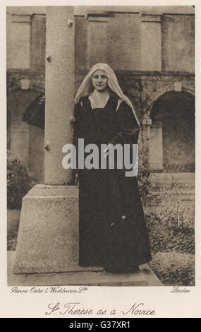 Teresa Martin(1873-1897)come una novizia carmelitana nel monastero di Lisieux, circa 1890. Più tardi si sarebbe abbellita e diventato noto come Santa Teresa di Lisieux. Foto Stock