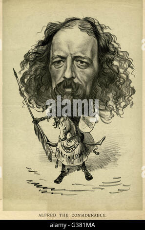 ALFRED, SIGNORE TENNYSON poeta inglese una caricatura data: 1809 - 1892 Foto Stock