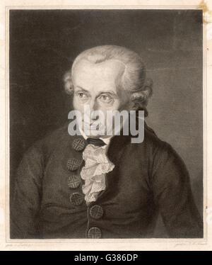 IMMANUEL KANT filosofo tedesco data: 1724 - 1804 Foto Stock