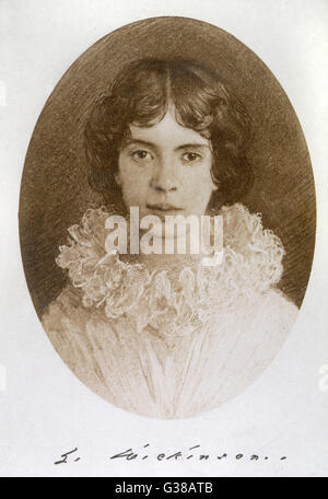 EMILY DICKINSON scrittore americano data: 1830 - 1886 Foto Stock