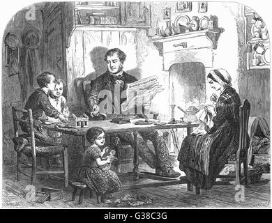 FAMIGLIA LANCASHIRE C19TH Foto Stock
