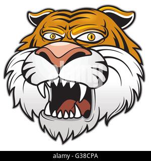Illustrazione Vettoriale della testa della tigre Illustrazione Vettoriale
