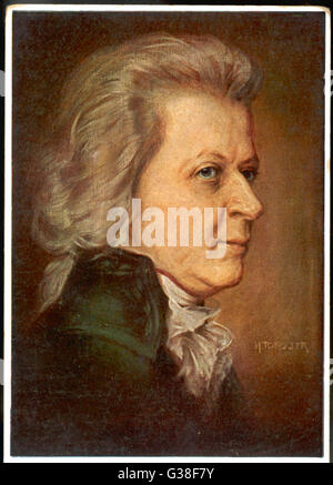 WOLFGANG Amadeus Mozart (1756 - 1791) il compositore austriaco nella vita successiva Foto Stock