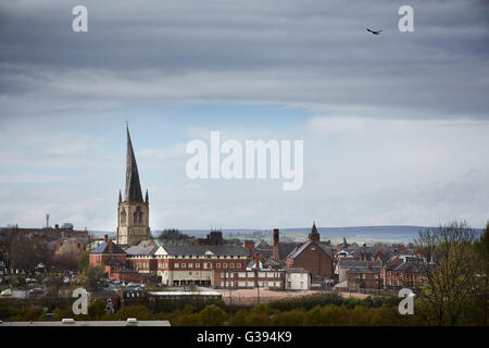 Chesterfield chiesa Parrocchiale è una chiesa anglicana dedicato a Santa Maria e a tutti i Santi, che si trova nella città di Chesterfield in Foto Stock