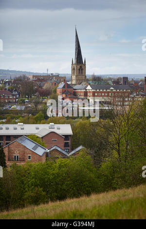 Chesterfield chiesa Parrocchiale è una chiesa anglicana dedicato a Santa Maria e a tutti i Santi, che si trova nella città di Chesterfield in Foto Stock