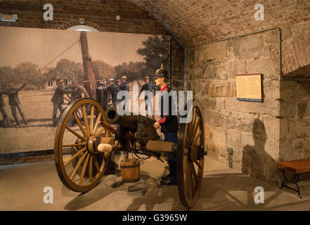 Casemate museum Fort Monroe Hampton Roads Virginia Foto Stock