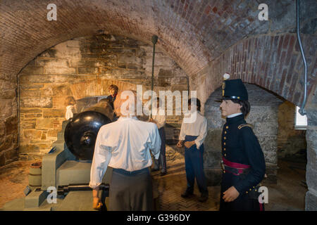 Casemate museum Fort Monroe Hampton Roads Virginia Foto Stock