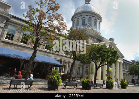 Mercato di Bonsecours, Rue Saint-Paul, Montreal, Quebec, Canada Foto Stock
