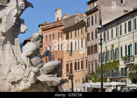 Vierstroemebrunnen, Piazza Navona, Rom, Italien Foto Stock