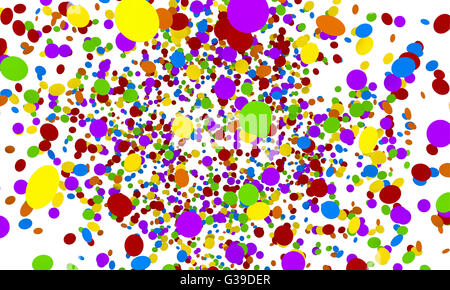 Esplosione di colorfull coriandoli isolato su bianco. Foto Stock
