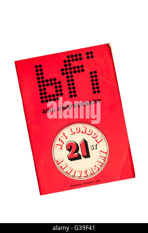 Programma per la stagione di film per celebrare BFI quarantesimo anniversario e NFT XXI anniversario nel 1973. Foto Stock