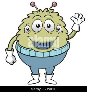 Illustrazione Vettoriale di Cartoon Monster Illustrazione Vettoriale