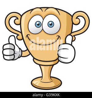 Illustrazione Vettoriale di Cartoon Trophy Illustrazione Vettoriale