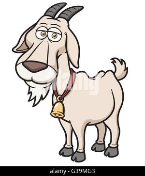 Illustrazione Vettoriale di Cartoon di capra Illustrazione Vettoriale