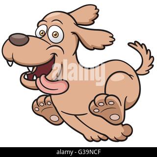 Illustrazione Vettoriale di Cartoon cane in esecuzione Illustrazione Vettoriale