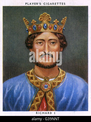 Re Riccardo I Cuor di Leone (1157 - 1199) aveva regnato 1189 - 1199 Foto Stock