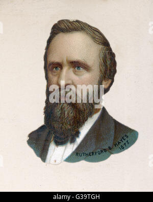 RUTHERFORD BIRCHARD HAYES XIX Presidente degli Stati Uniti d'America Data: 1822 - 1893 Foto Stock