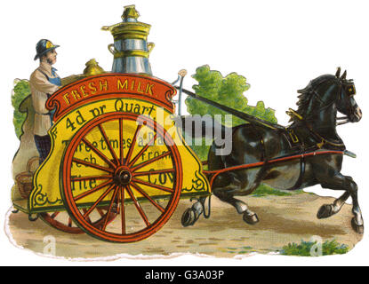 Carrello del latte (scarto) Foto Stock