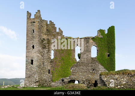 Il castello di Ballycarberry, vicino a Cahersiveen, Ring of Kerry, Irlanda Foto Stock