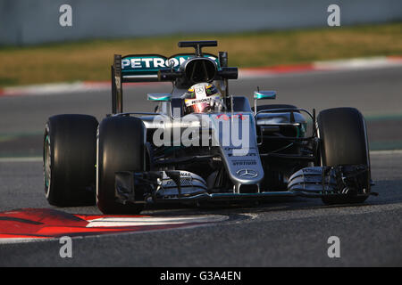 Lewis Hamilton (GBR), Mercedes AMG Team di F1, F1 prova Barcellona 2016 Foto Stock
