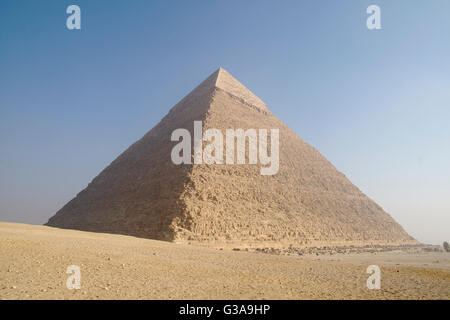 Piramide di Chephren (Khafre), Piramidi di Giza in Egitto Foto Stock