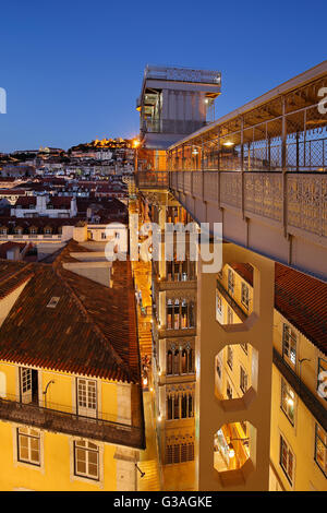 Elevador de Santa Justa a Lisbona Foto Stock