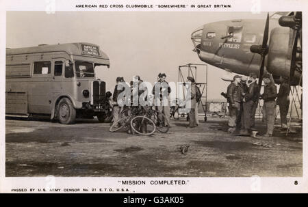 WW2 - American Red Cross Clubmobile - UK Foto Stock