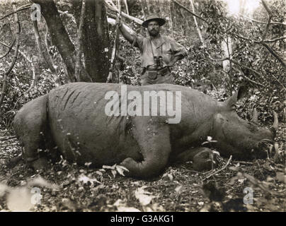 Sudafrica - Caccia al rinoceronte - Ladislas Radzivill Foto Stock