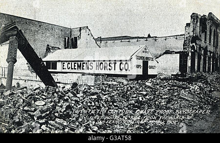 Dopo il terremoto di San Francisco, California, USA Foto Stock