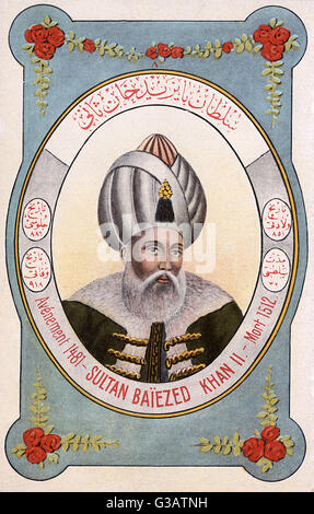 Sultan Bayezid II - leader dei turchi ottomani Foto Stock