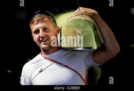 Team GB John Collins durante l annuncio del team presso il River and Rowing Museum, Henley on Thames. Stampa foto di associazione. Picture Data: giovedì 9 giugno 2016. Vedere PA storia canottaggio Gran Bretagna. Foto di credito dovrebbe leggere: David Davies/PA FILO Foto Stock