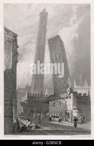 TORRI PENDENTI/BOLOGNA Foto Stock