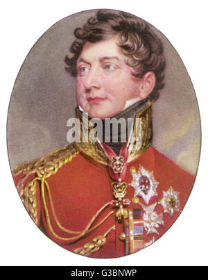 Il re George IV dell'Inghilterra (1762 - 1830) aveva regnato 1820 - 1830 Foto Stock