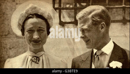 Duca di Windsor sposa Wallis Simpson in Francia Foto Stock