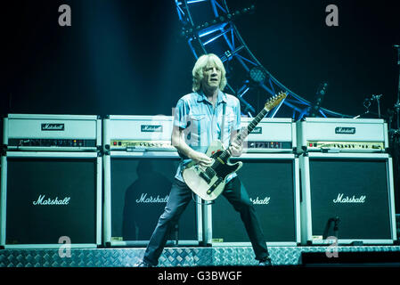 Rick Parfitt dello status quo di scena a Isle of Wight Festival, in Seaclose Park, Newport, Isola di Wight. Foto Stock