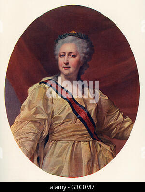 Yekaterina Alexeevna o Catherine II, noto anche come Caterina la Grande di Russia (1729-1796, regnò 1762-1796). Data: XVIII secolo