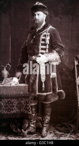 Zar Alessandro III di Russia in costume medievale Foto Stock