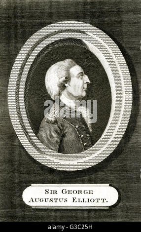 George Augustus Eliott, Signore e 1st Barone di Heathfield Foto Stock