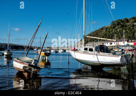 La città bassa harbour Fishguard. Foto Stock