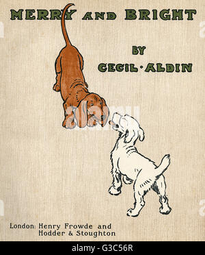 Illustrazione della pagina del titolo, Merry and Bright, di Cecil Aldin Foto Stock