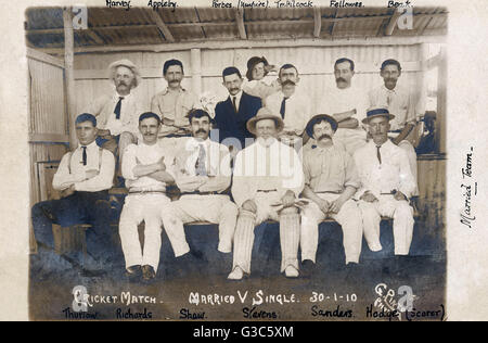 Team di cricket britannico vicino a Nova Lima, Minas Gerais, Brasile Foto Stock