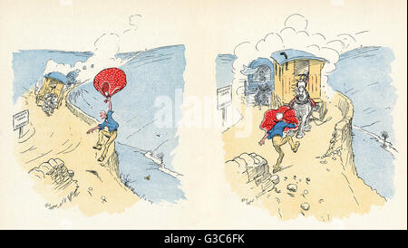 Illustrazione a doppia pagina, Caravan della signora Tickler Foto Stock