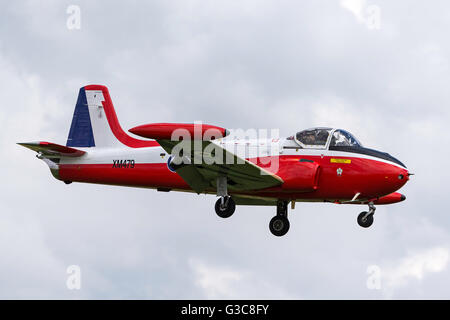 Ex Royal Air Force (RAF) BAC (Caccia) P-84 Jet Provost T3un getto velivolo formazione G-BVEZ Foto Stock