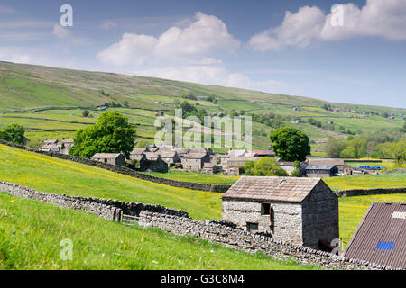 Il villaggio di Thwaite Swaledale NEL REGNO UNITO Foto Stock