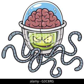 Illustrazione Vettoriale di Alien cartoon Illustrazione Vettoriale