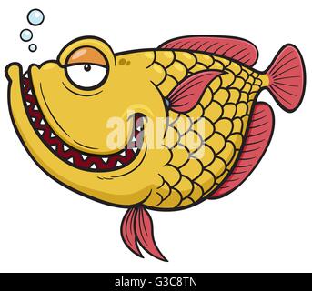 Illustrazione Vettoriale di fumetto di pesce Illustrazione Vettoriale
