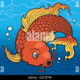 Illustrazione Vettoriale di pesci Koi Illustrazione Vettoriale