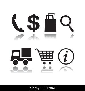 Set di icone per lo shopping Illustrazione Vettoriale